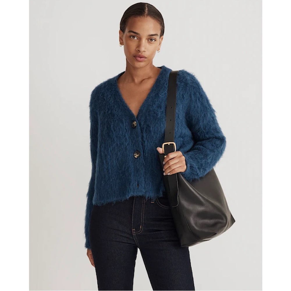 Madewell Brushed V-Neck Cardigan Sweater